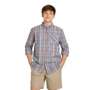 Chaps Boys XL 18/20 Plaid Long Sleeve Button Up Shirt NWT